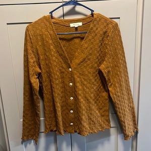 Madewell V-Neck Cardigan in Checkerboard